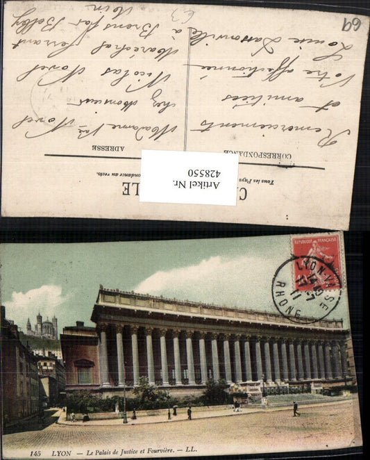 428550,Rhone-Alpes Rhone Lyon Le Palais de Justice et Fourviere Justizpalast