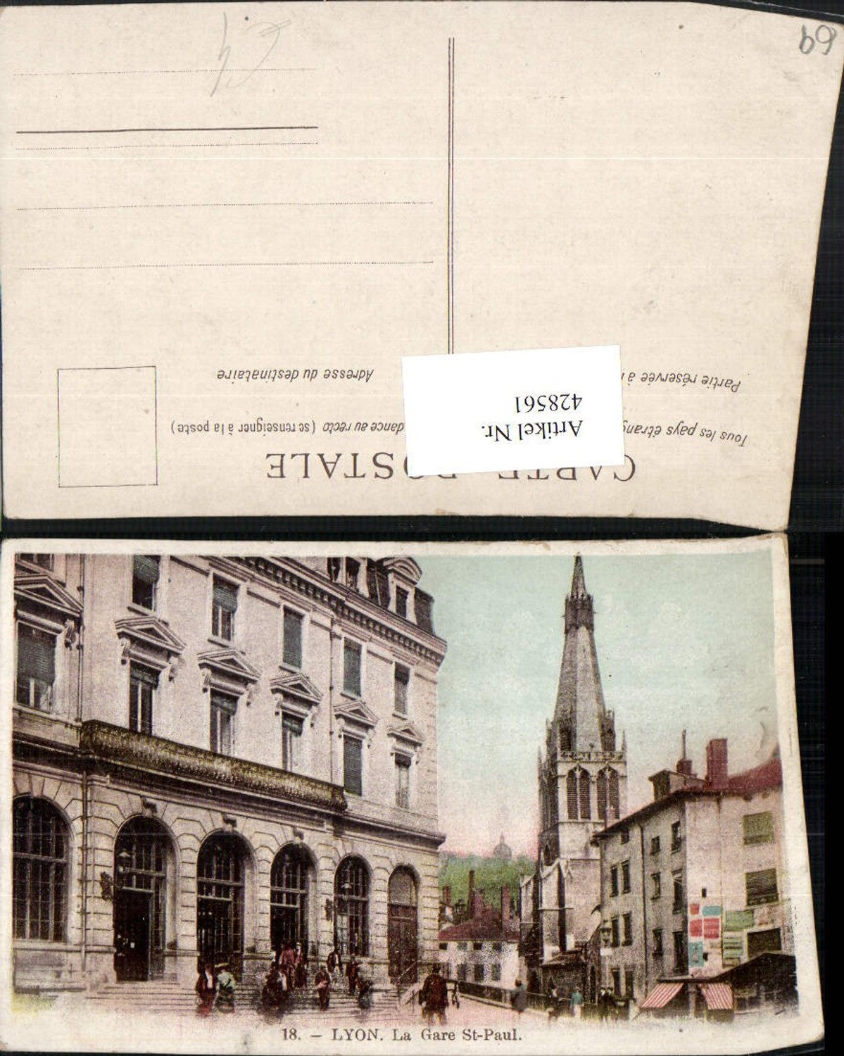 428561,Rhone-Alpes Rhone Lyon La Gare St-Paul Bahnhof Turm
