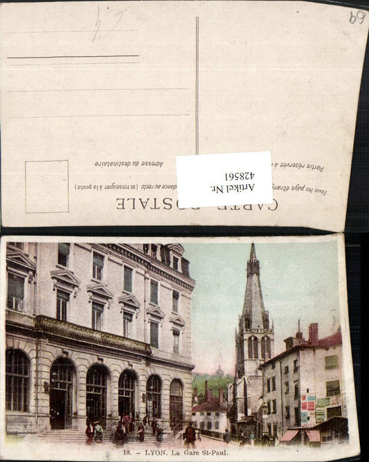 428561,Rhone-Alpes Rhone Lyon La Gare St-Paul Bahnhof Turm
