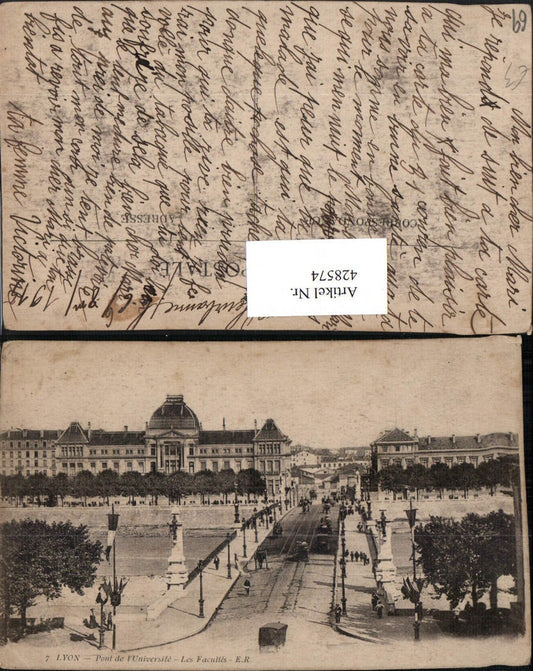 428574,Rhone-Alpes Rhone Lyon Pont de l'Universite Les Facultes Brücke