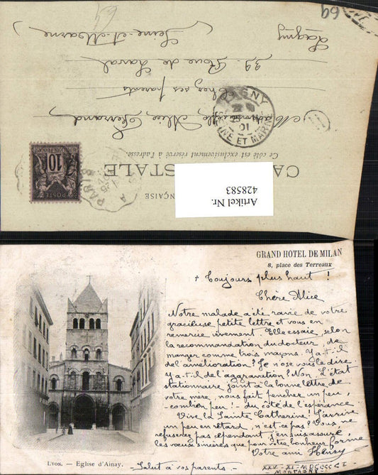 428583,Rhone-Alpes Rhone Lyon Eglise d'Ainay Kirche