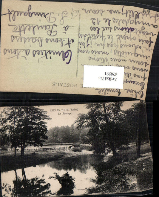 428591,Rhone-Alpes Rhone Les Cheres Le Barrage Wehr