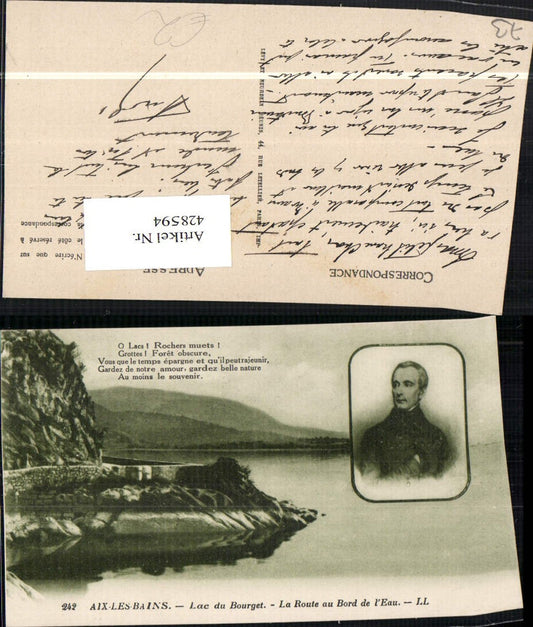 428594,Rhone-Alpes Savoie Aix-les-Bains Lac du Bourget La Route au Bord de l'Eau See Portrait