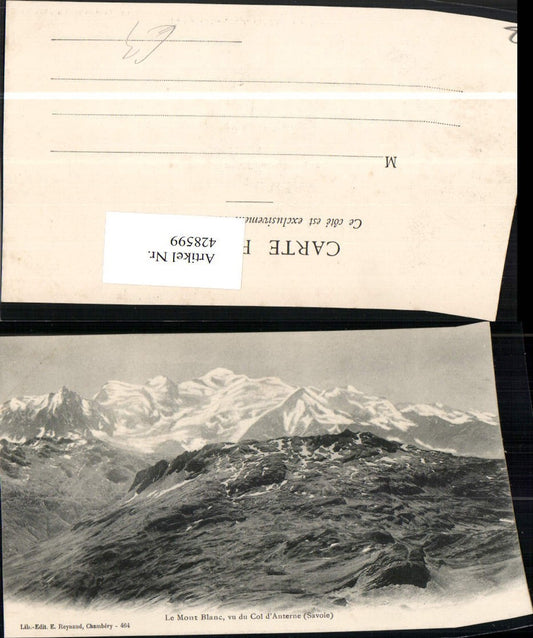 428599,Rhone-Alpes Savoie Le Mont Blanc vu du Col d'Anterne Bergkulisse