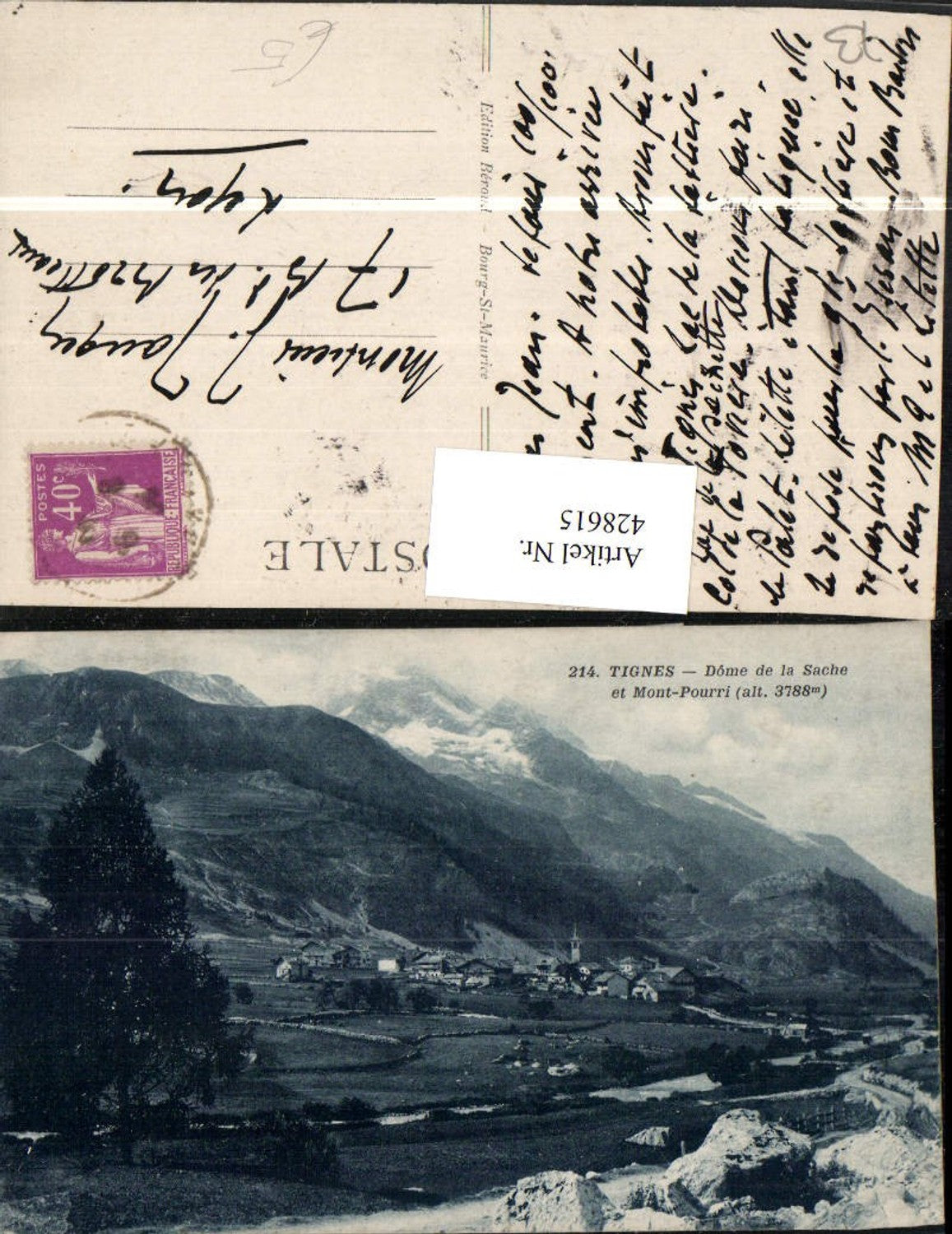 428615,Rhone-Alpes Savoie Tignes Dome de la Sache et Mont-Pourri Totale Bergkulisse