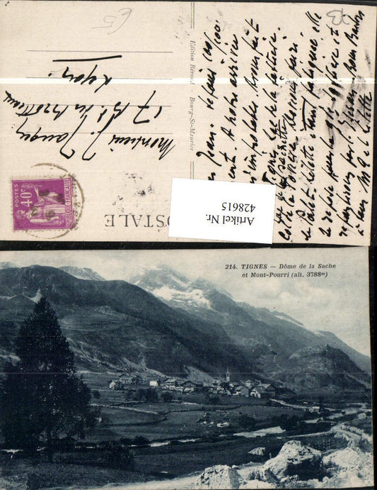 428615,Rhone-Alpes Savoie Tignes Dome de la Sache et Mont-Pourri Totale Bergkulisse