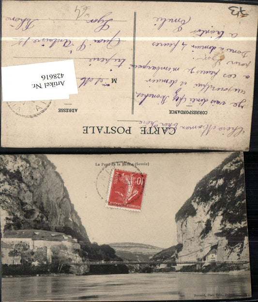 428616,Rhone-Alpes Savoie Le Pont de la Balme Fluss Brücke