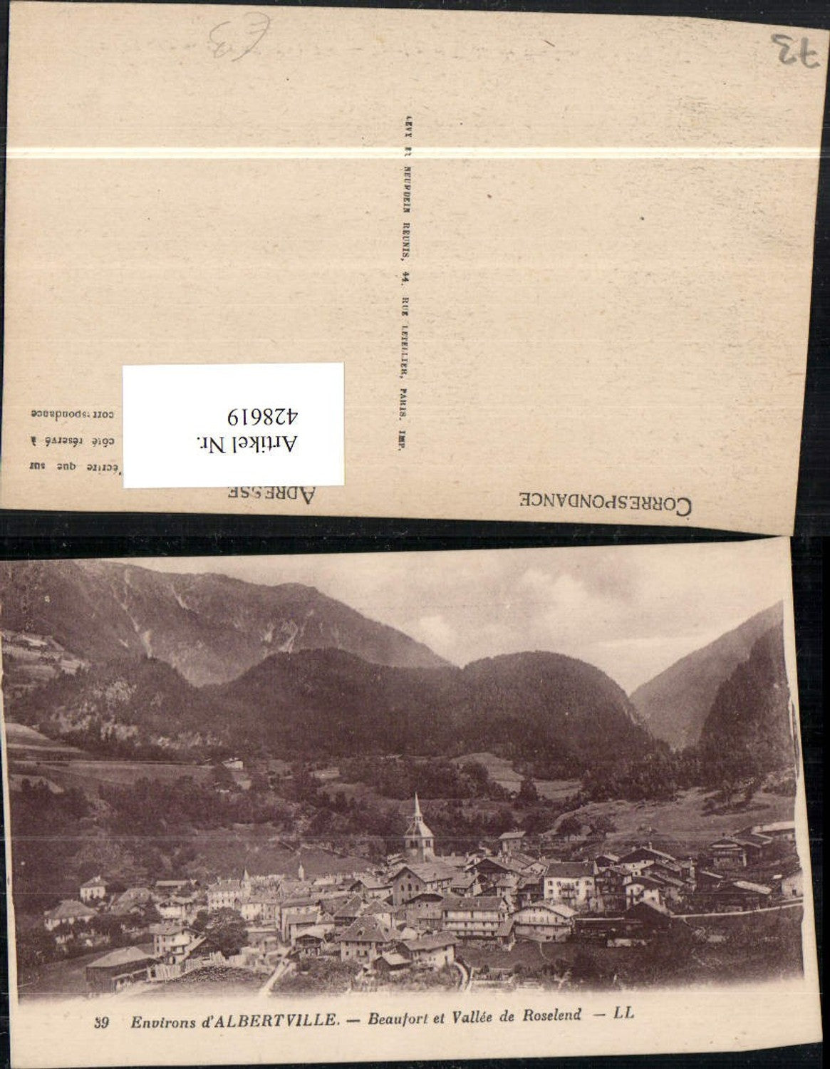 428619,Rhone-Alpes Savoie Albertville Beaufort et Vallee de Roselend Totale