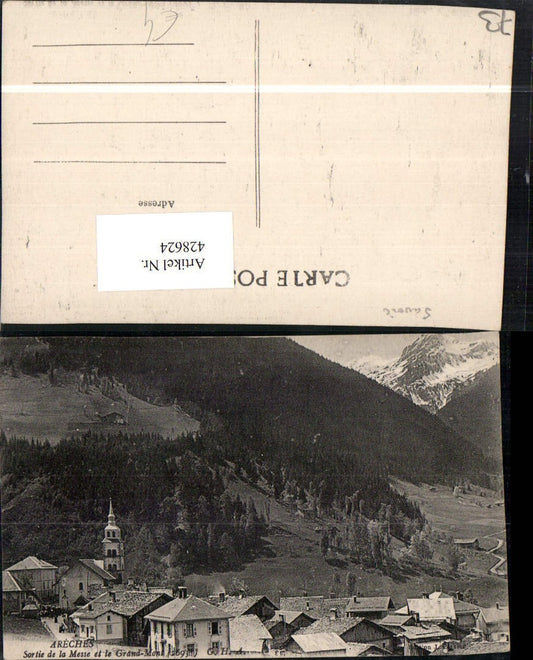 428624,Rhone-Alpes Savoie Areches Sortie de la Messe et le Grand Mont Teilansicht