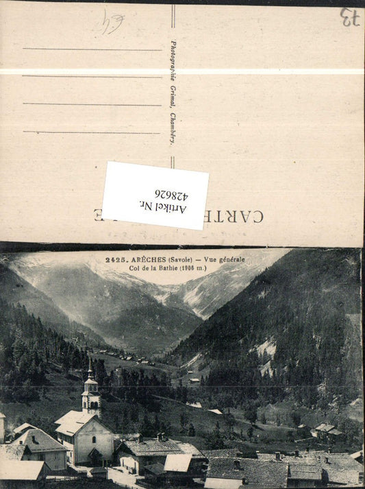 428626,Rhone-Alpes Savoie Areches Vue generale Teilansicht Kirche Bergkulisse