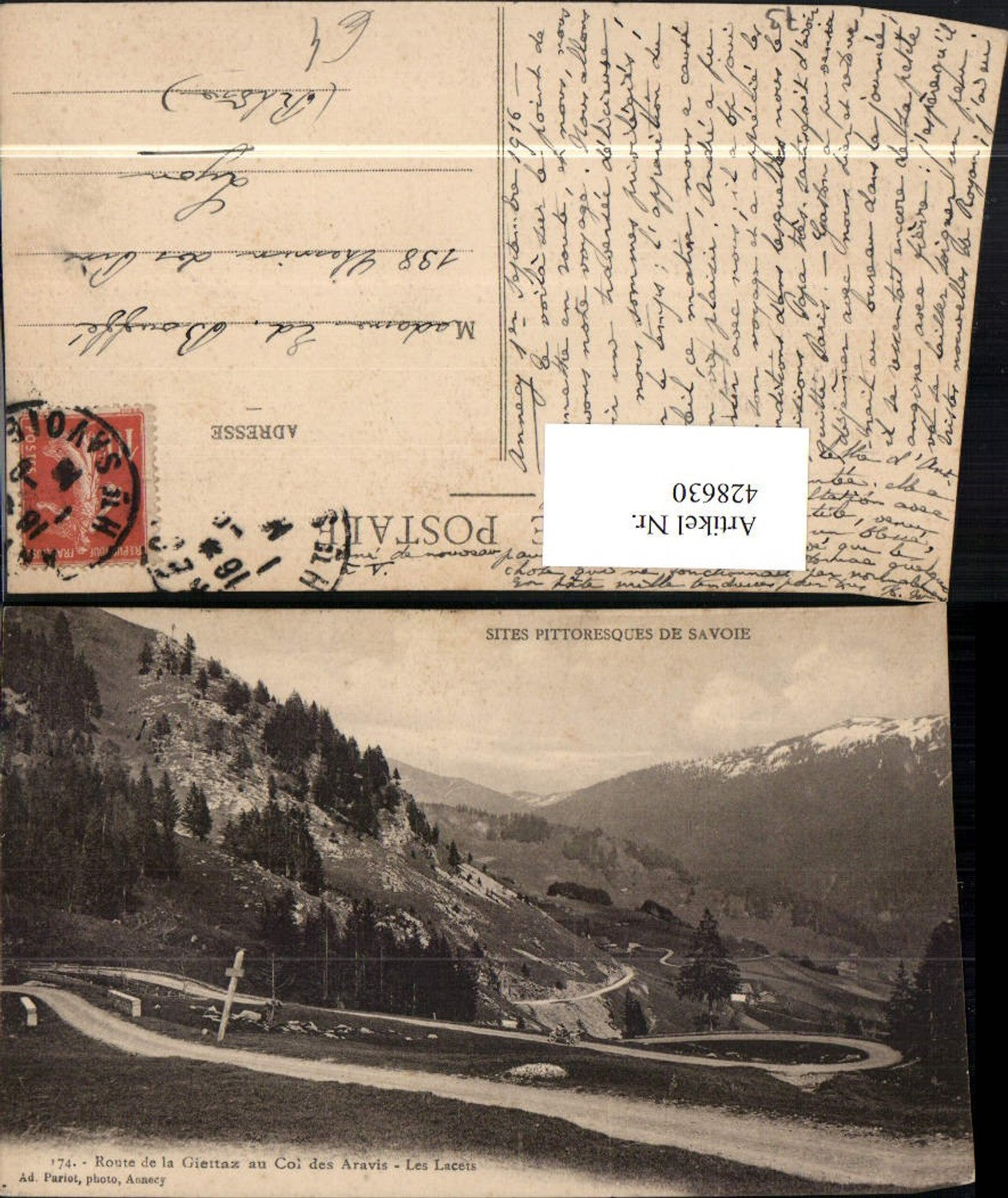 428630,Rhone-Alpes Savoie Route de la Giettaz au Col des Aravis Les Lacets Straße