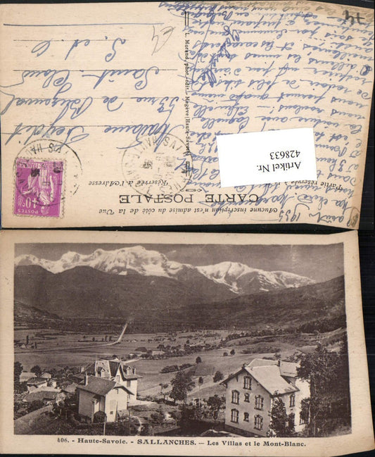428633,Rhone-Alpes Haute-Savoie Sallanches Les Villas et le Mont-Blanc Bergkulisse