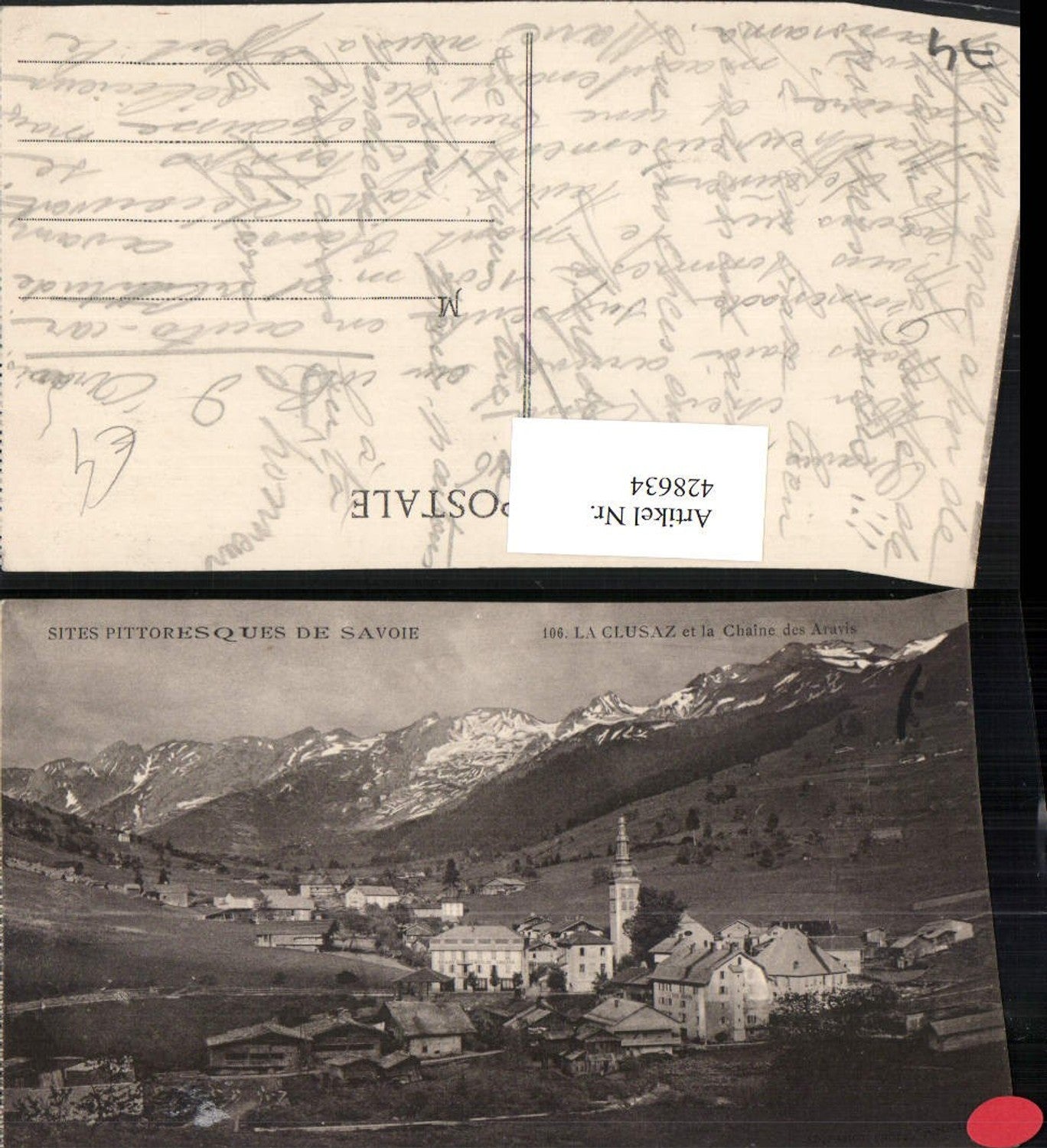 428634,Rhone-Alpes Haute-Savoie La Clusaz et la Chaine de sAravis Totale Bergkulisse