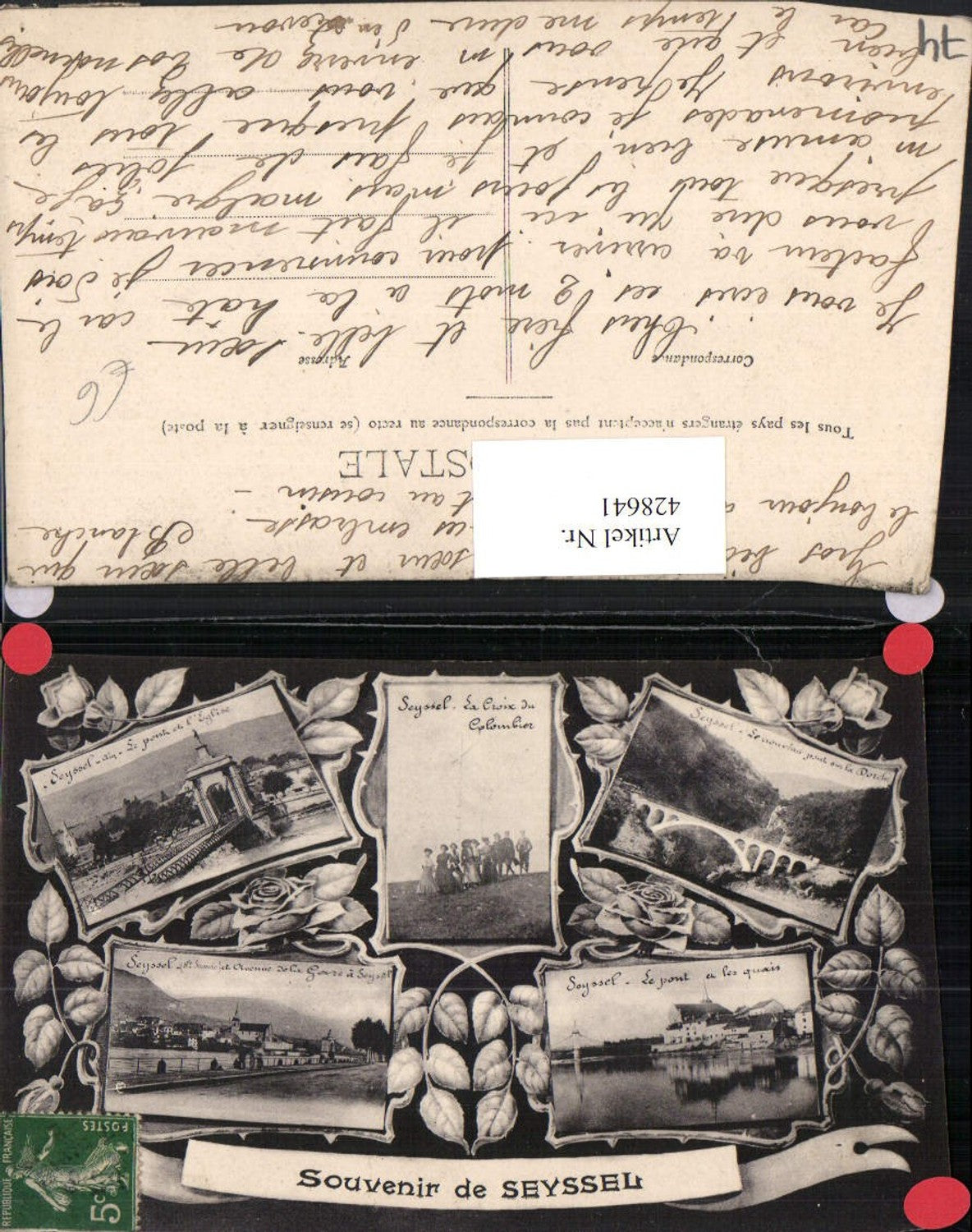 428641,Rhone-Alpes Haute-Savoie Seyssel Teilansicht Brücken Mehrbildkarte