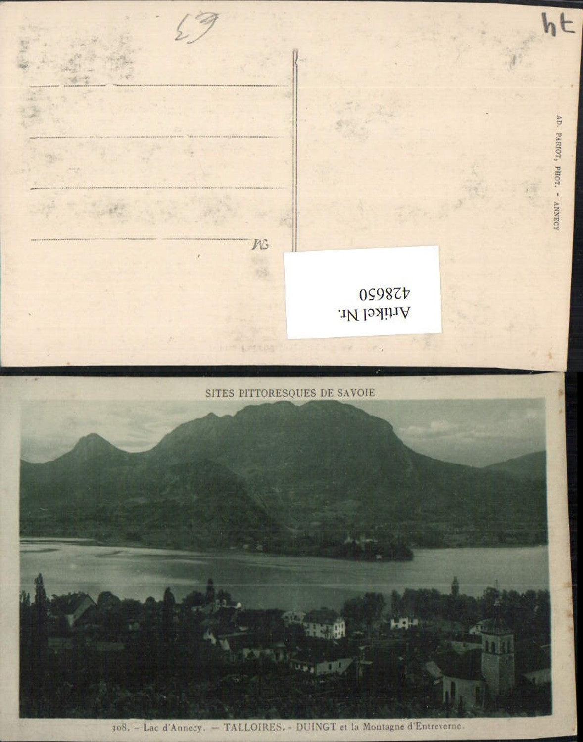428650,Rhone-Alpes Haute-Savoie Lac Annecy Talloires Duingt et la Montagne d'Entreverne