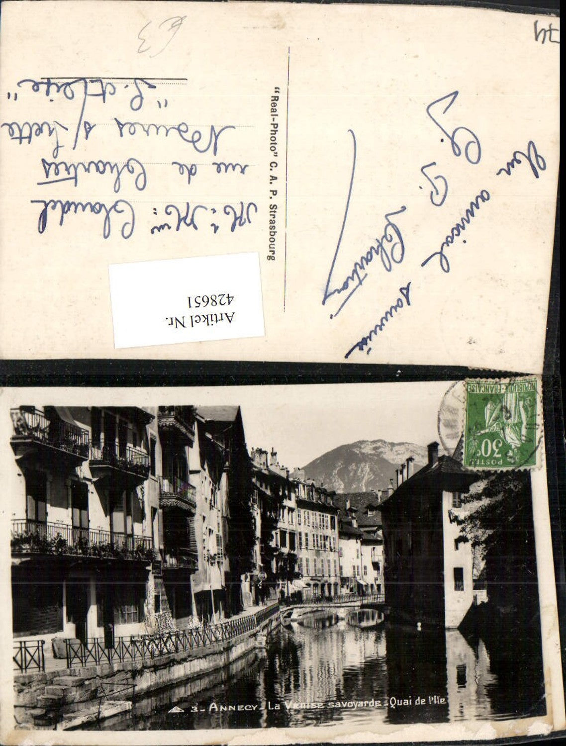 428651,Rhone-Alpes Haute-Savoie Annecy La Venise savoyarde Quai de l'ile Kanal