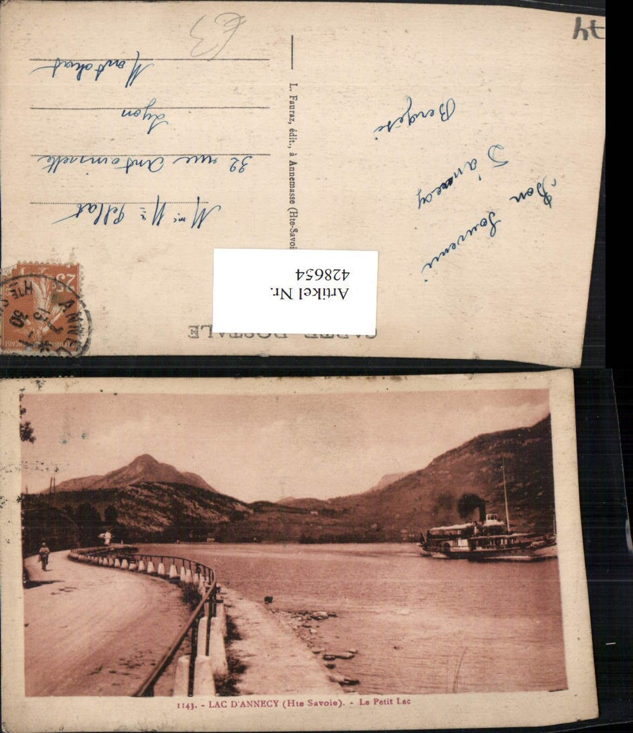 428654,Rhone-Alpes Haute-Savoie Lac d'Annecy Le Petit Lac See Dampfer