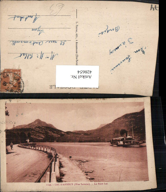 428654,Rhone-Alpes Haute-Savoie Lac d'Annecy Le Petit Lac See Dampfer