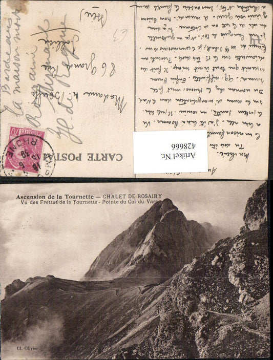 428666,Rhone-Alpes Haute-Savoie Tournette Chalet de rosiary Vu des Frettes Bergkulisse
