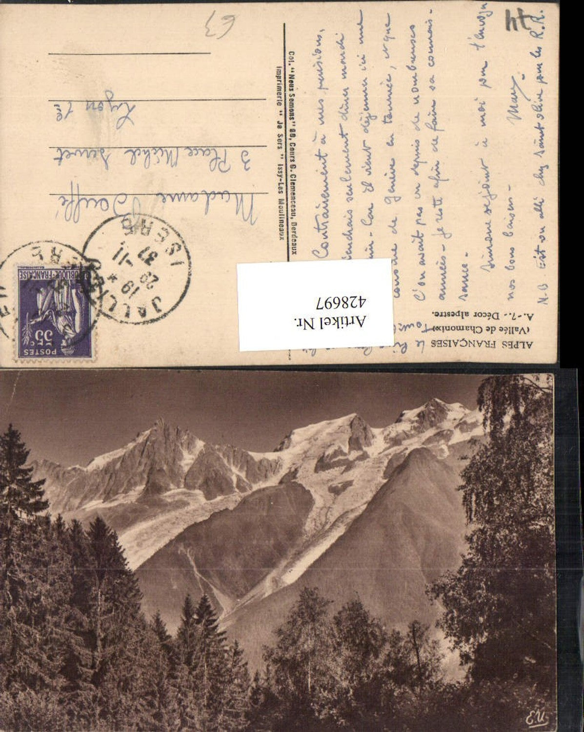 428697,Rhone-Alpes Haute-Savoie Vallee de Chamonix Bergkulisse