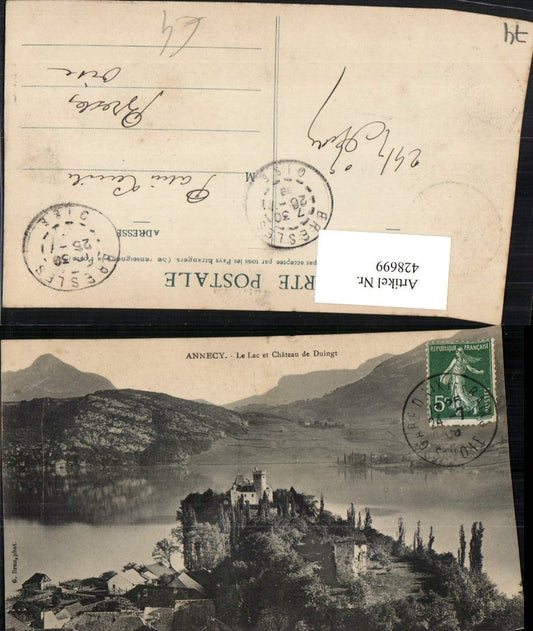 428699,Rhone-Alpes Haute-Savoie Annecy Le Lac et Chateau de Duingt Schloss See