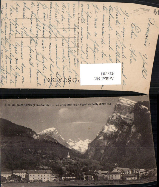 428701,Rhone-Alpes Haute-Savoie Samoens Le Criou Signal de Foilly Teilansicht Bergkulisse