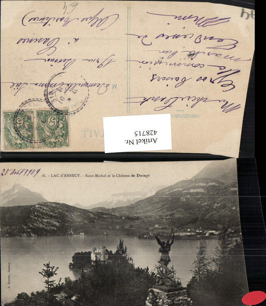 428715,Rhone-Alpes Haute-Savoie Lac d'Annecy Saint-Michel et le Chateau de Duingt Schloss