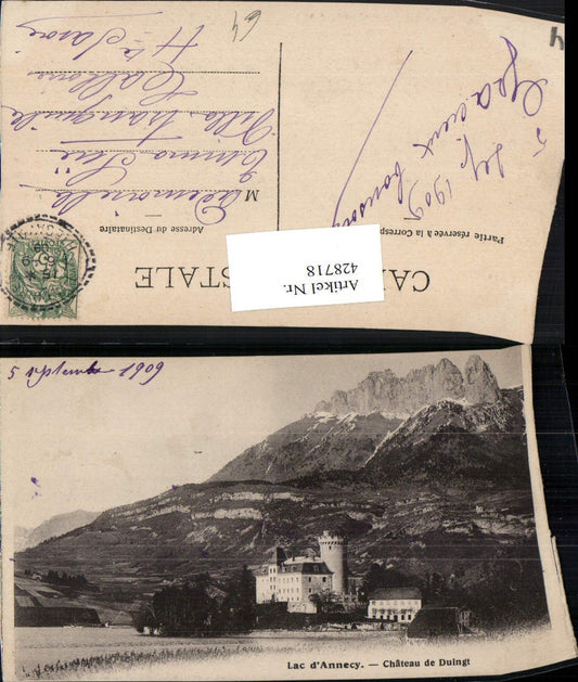 428718,Rhone-Alpes Haute-Savoie Lac d'Annecy Chateau de Duingt Schloss