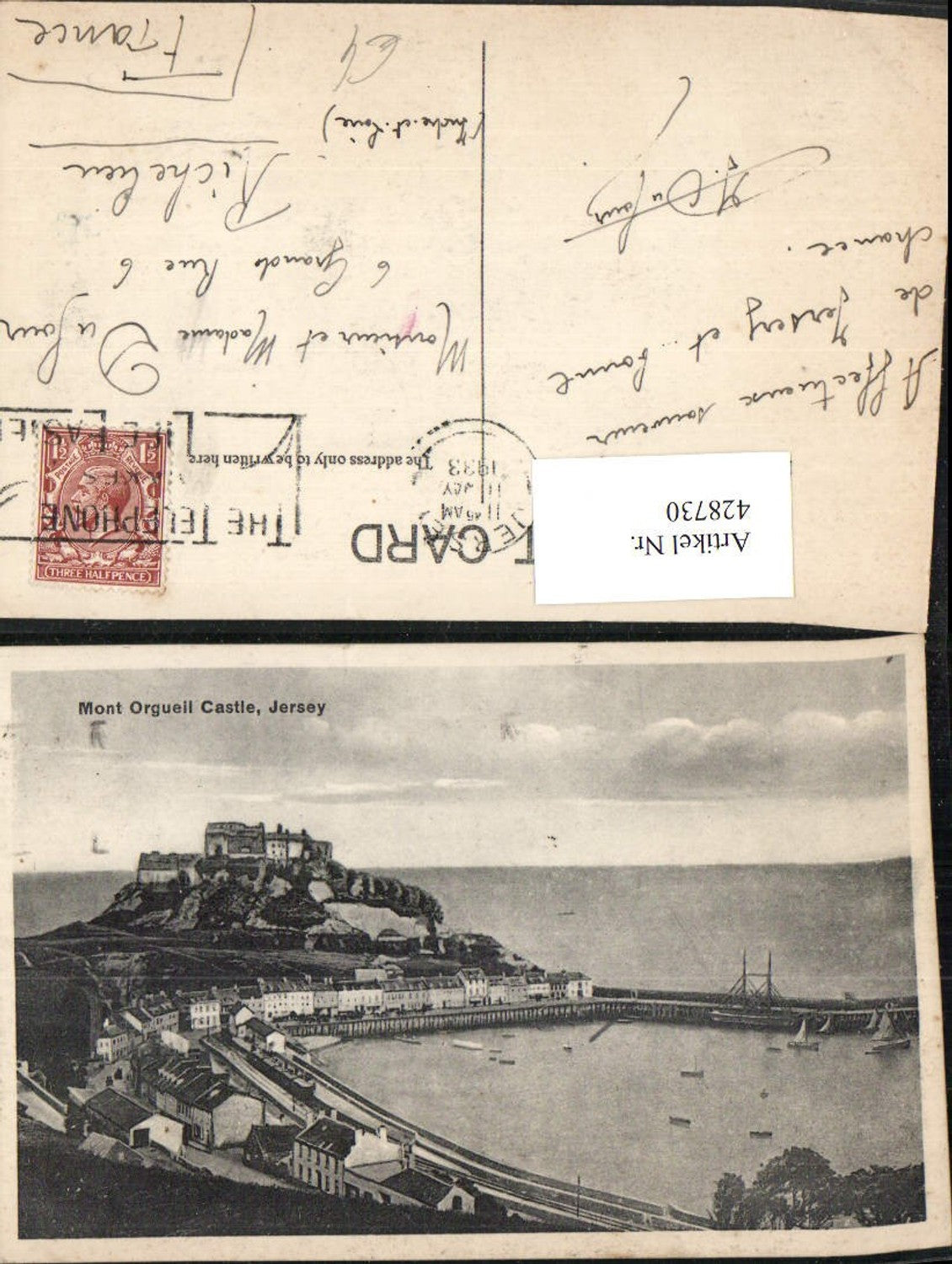 428730,Outre-Mer Jersey Mont Orgueil Castle Hafen Burg Schloss