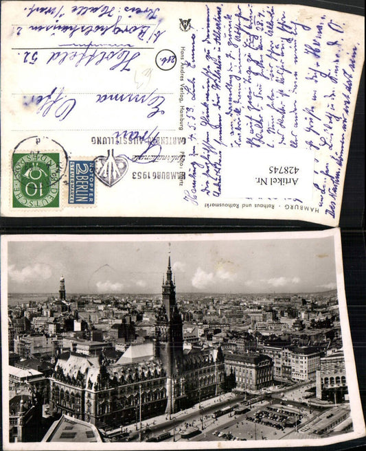 428745,Hamburg Rathaus u. Rathausmarkt Teilansicht