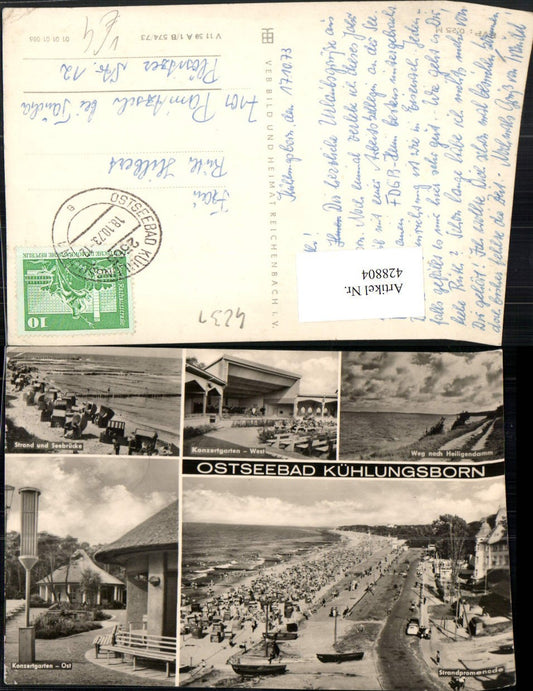428804,Ostseebad Kühlungsborn Strand Strandleben Konzertgarten Mehrbildkarte pub VEB