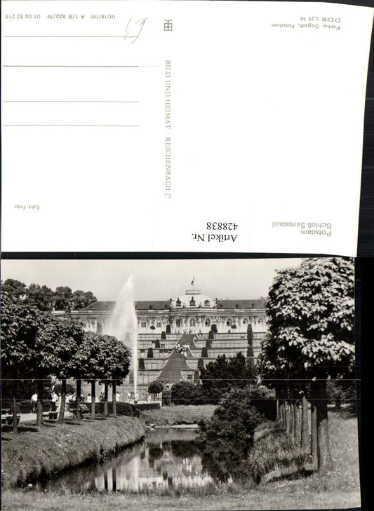 428838,Potsdam Schloss Sanssouci Fontäne pub VEB