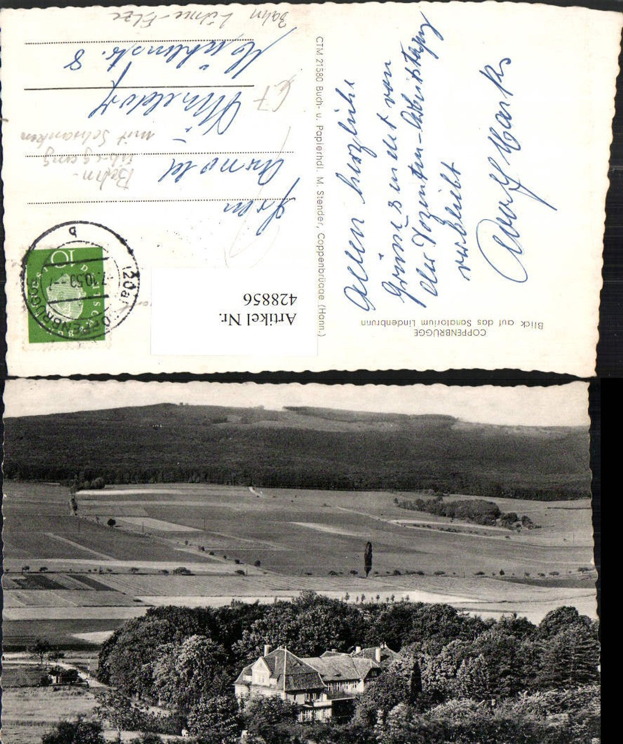 428856,Coppenbrügge Blick auf das Sanatorium Lindenbrunn