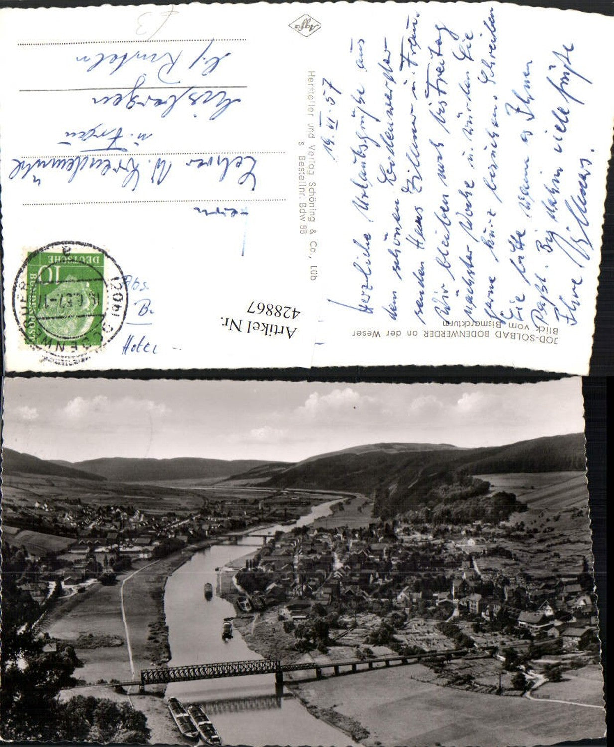 428867,Bad Bodenwerder an d. Weser Blick vom Bismarckturm Totale