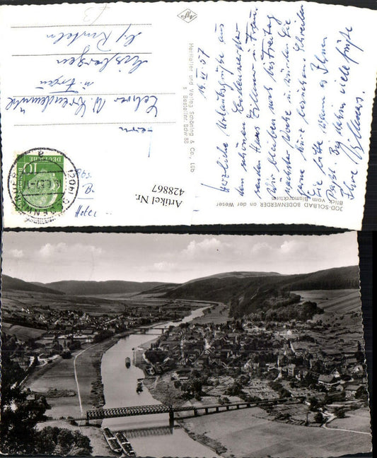 428867,Bad Bodenwerder an d. Weser Blick vom Bismarckturm Totale