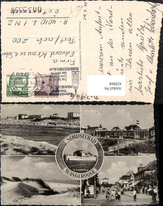 428868,Nordseebad Wangerooge Strand Dünen Straße Mehrbildkarte