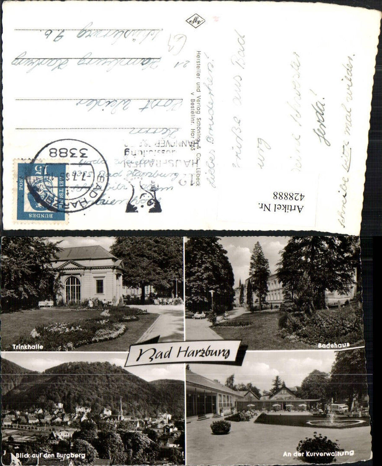 428888,Bad Harzburg Teilansicht Badehaus Trinkhalle Mehrbildkarte