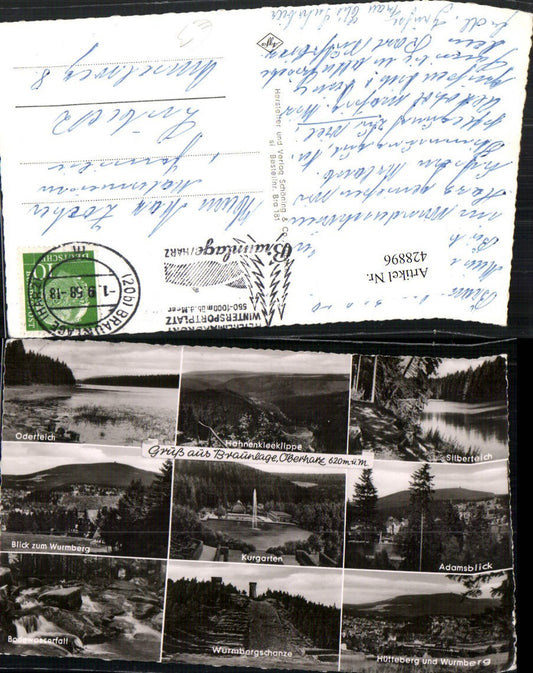 428896,Braunlage im Oberharz Totale Kurgarten Wasserfall Mehrbildkarte