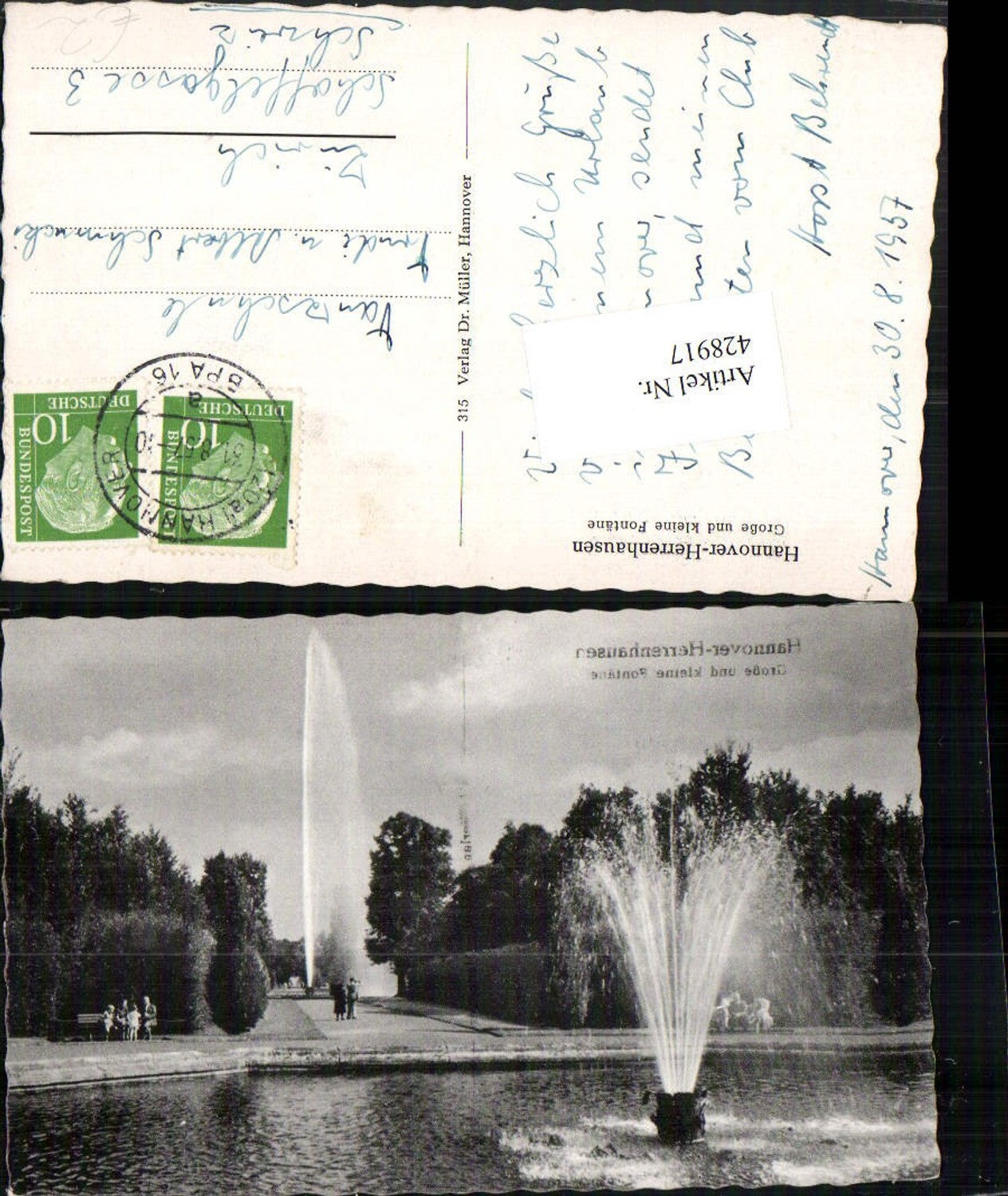 428917,Hannover Herrenhausen Große und kleine Fontäne