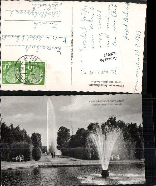 428917,Hannover Herrenhausen Große und kleine Fontäne