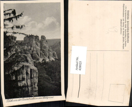 428925,Blick von der Basteibrücke b. Rathen in den Wehlgrund