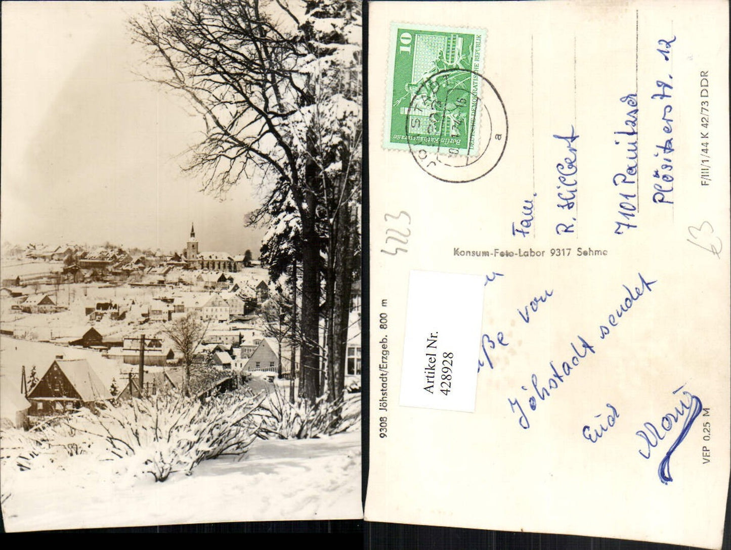 428928, Jöhstadt in the Ore Mountains, total winter scene