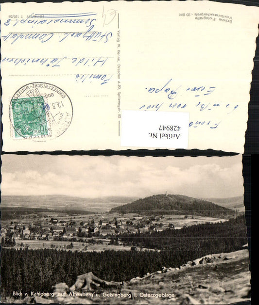 428947,Blick v. Kahleberg auf Altenberg u. Geisingberg im Erzgebirge Totale