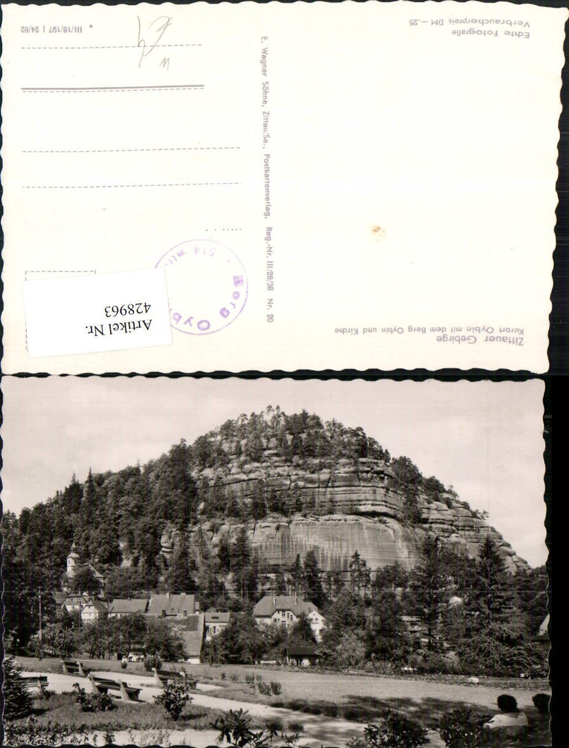 428963, Oybin with Mount Oybin and church