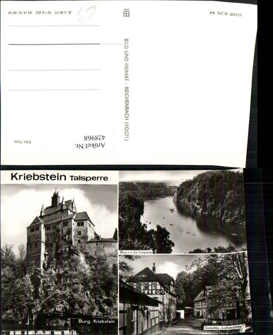 428968,Kriebstein Burg Talsperre Gaststätte Lochmühle Mehrbildkarte