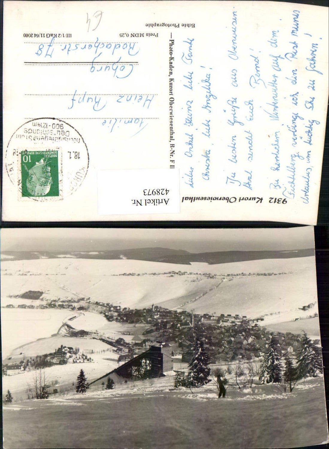 428973,Oberwiesenthal Totale Schanze Winterbild