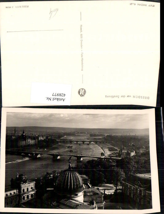 428977,Dresden Teilansicht vor der Zerstörung Brücken