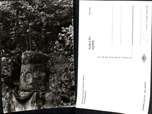 428988,Stolberg im Harz Hirschdenkmal Denkmal Statue
