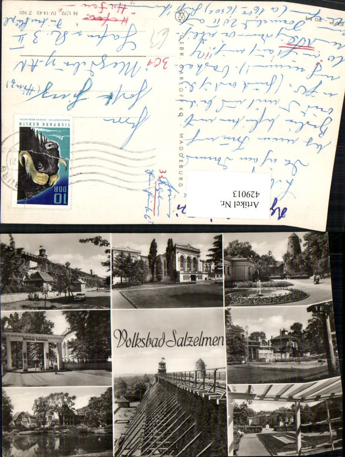 429013,Bad Salzelmen Gradierwerk Bad Park Mehrbildkarte