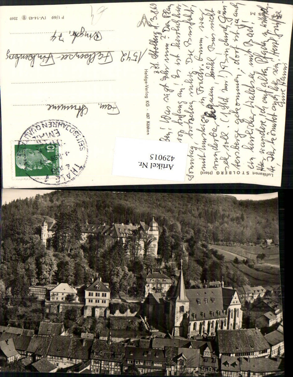429015,Stolberg im Harz Teilansicht Kirche m. Schloss